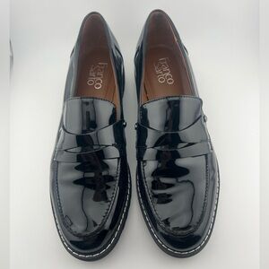 Franco Sarto Women’s Glossy Black Loafers